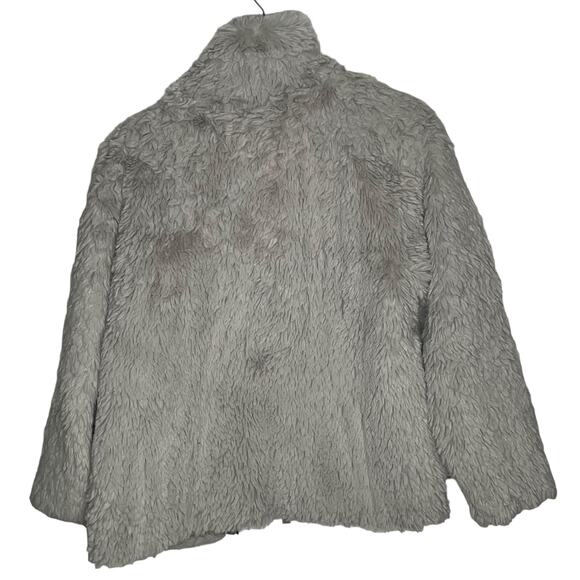 Patagonia Girls 12 Lunar Frost Jacket Coat Gray Fleece Faux Fur Full Zip 68595 - Picture 8 of 9